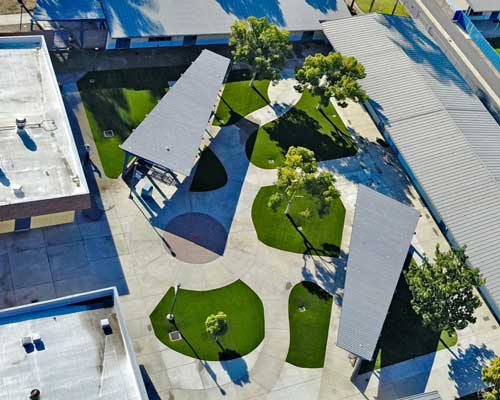 artificial grass at school