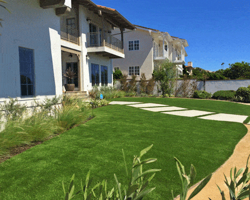 artificial grass installation front lawn