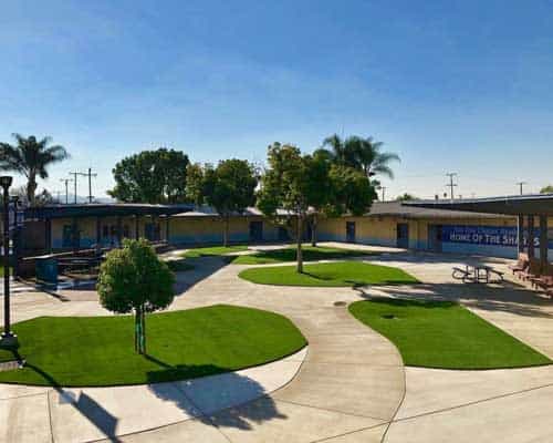 artificial turf at school