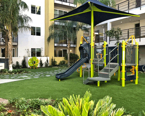 artificial turf installation playground