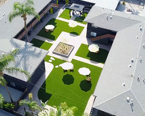 artificial turf at apartments