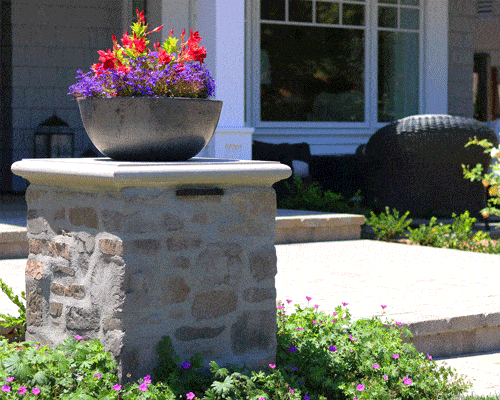 Stone Veneer Column masonry