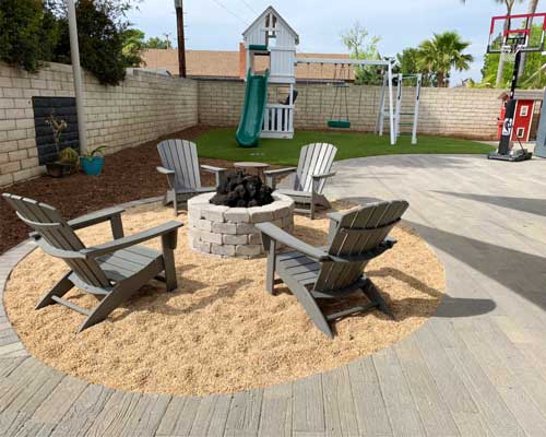 Outdoor fire pit area