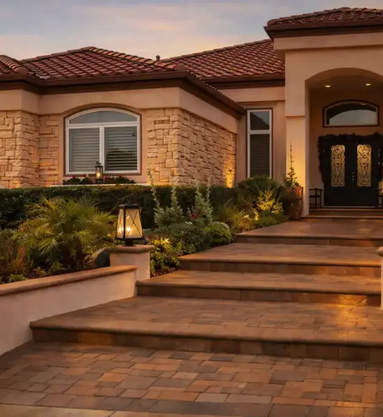 Luxury home front yard transformation — Yorba Linda CA by Ecoworkz