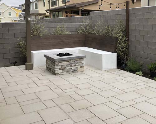 large pavers patio